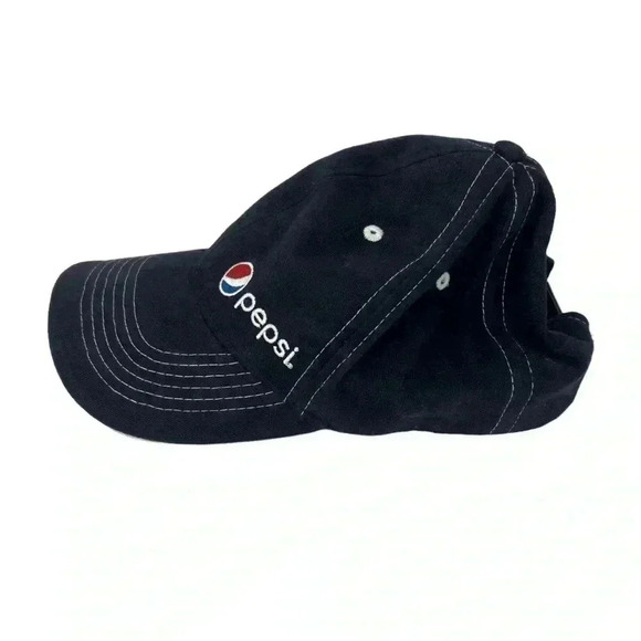 SODAGEAR PEPSI BASEBALL CAP SPELL OUT SCRIPT LOGO SNAP BACK OUTDOORS HAT COTTON - Picture 2 of 9